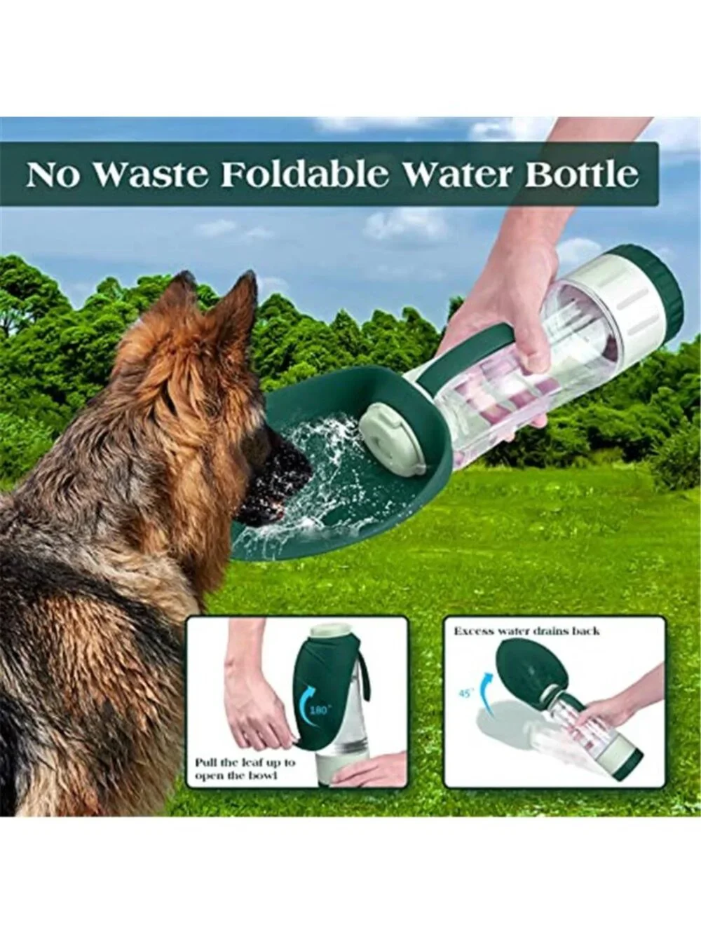 Dog Water Bottle Dispenser Pet Water Feeder Container Portable